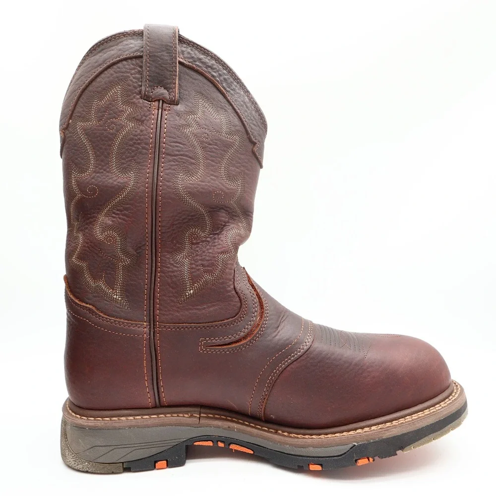 Double-H Modern Roper Work Boots Mens 12 D Brown Leather Composite Toe NIB